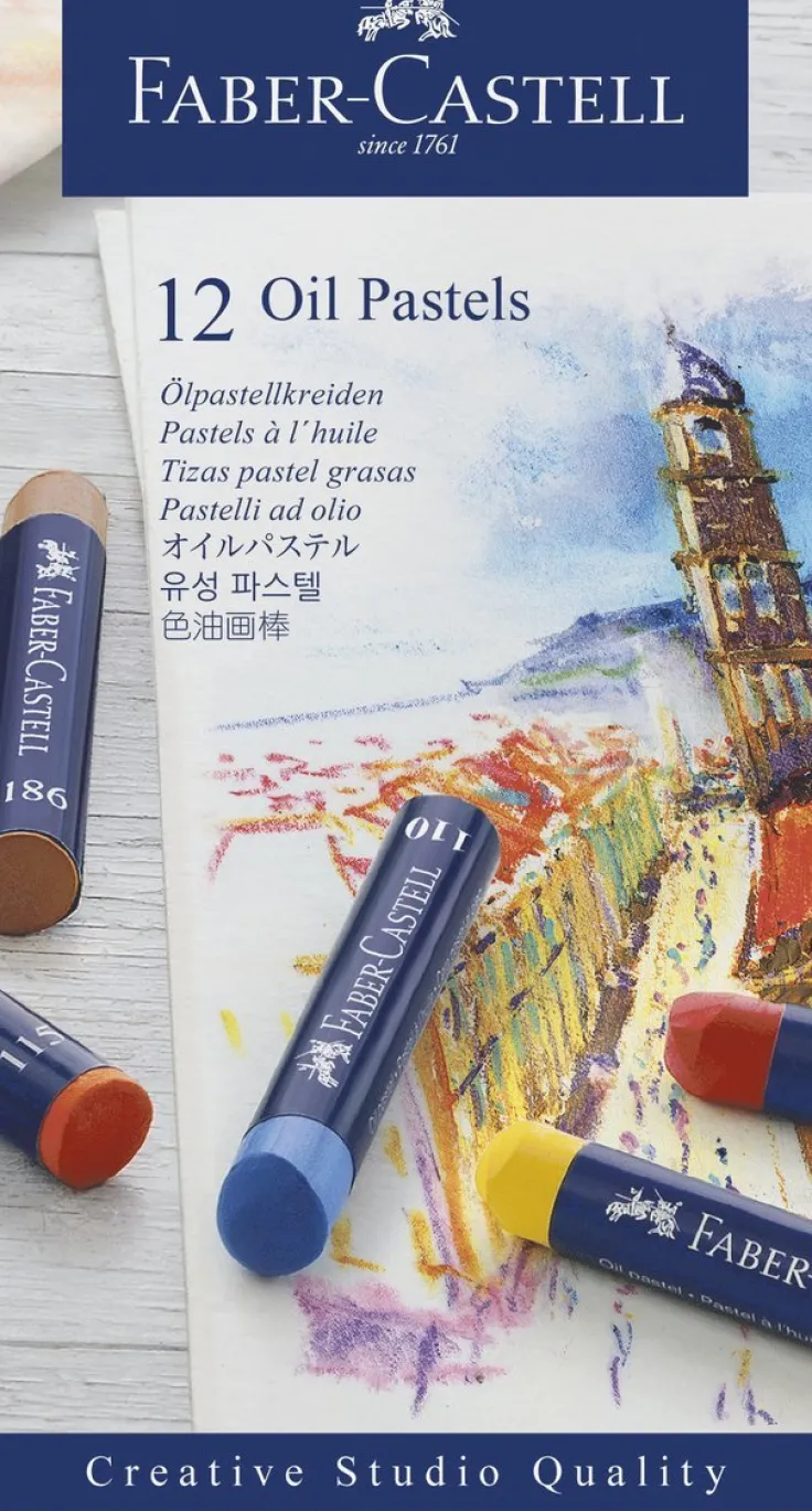 Oljepastellkritor Faber-Castell Creative Studio 12 färger