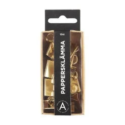 Pappersklämma 19mm 10 st guld