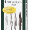 Pennset PITT Artist Pen 4-pack sepia