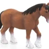 Plastfigur häst Clydesdale brun