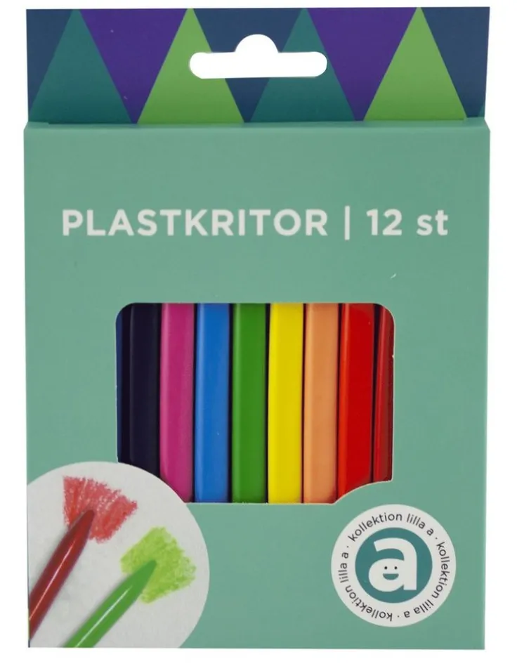 Plastkritor 12 färger