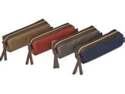 Premium pennfodral i canvas skiffergrå