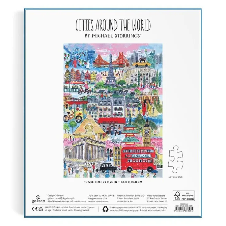 Pussel 1000 bitar Cities Around The World