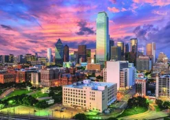 Pussel 1000 bitar Dallas i solnedgång