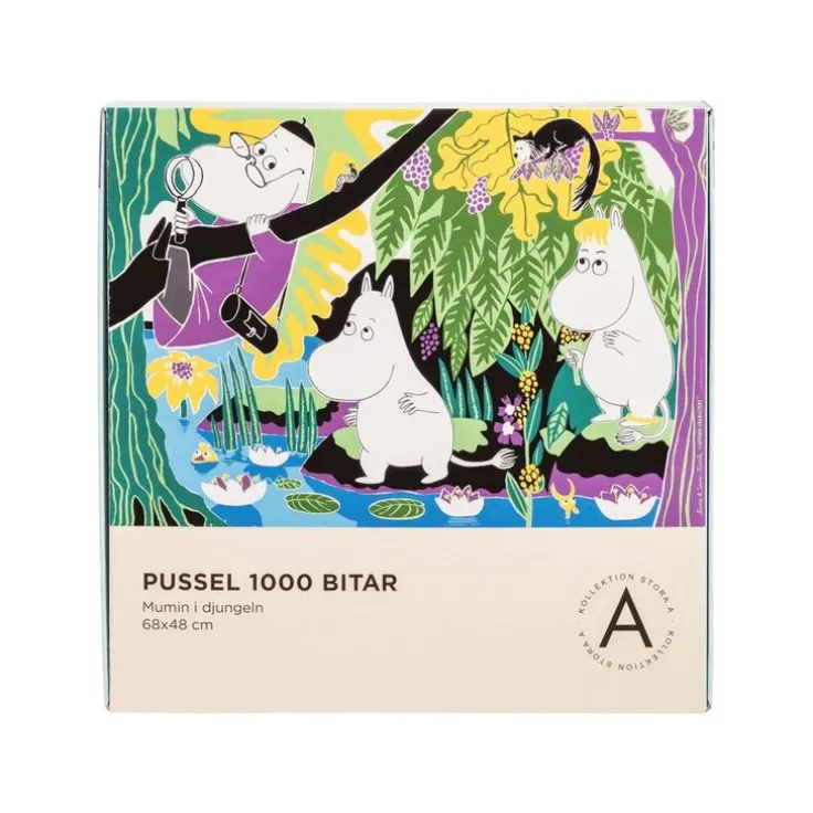 Pussel 1000 bitar Mumin i djungeln