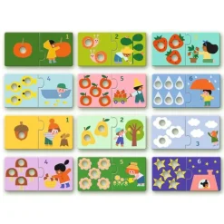 Pussel 2 bitar Siffror och figurer