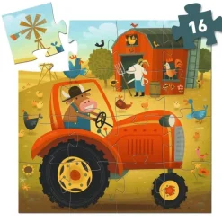 Pussel 16 bitar traktor