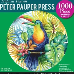 Pussel 1000 bitar Tropical Toucan, Round