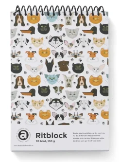 Ritblock A5 100g 70bl Katt & Hund