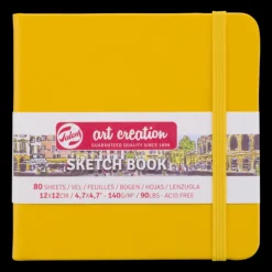 Skissbok 12x12cm Art Creation gul