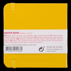 Skissbok 12x12cm Art Creation gul