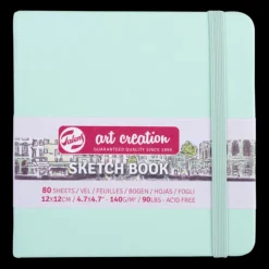 Skissbok 12x12cm Art Creation mintgrön