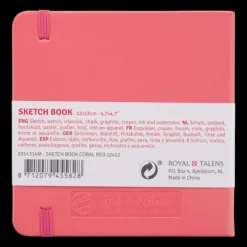 Skissbok 12x12cm Art Creation korallröd