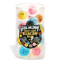 Studsboll med roliga uttryck 4,3 cm