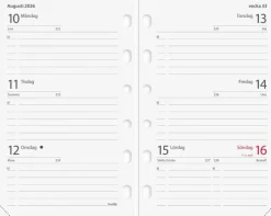 Systemkalender Compact skinn svart