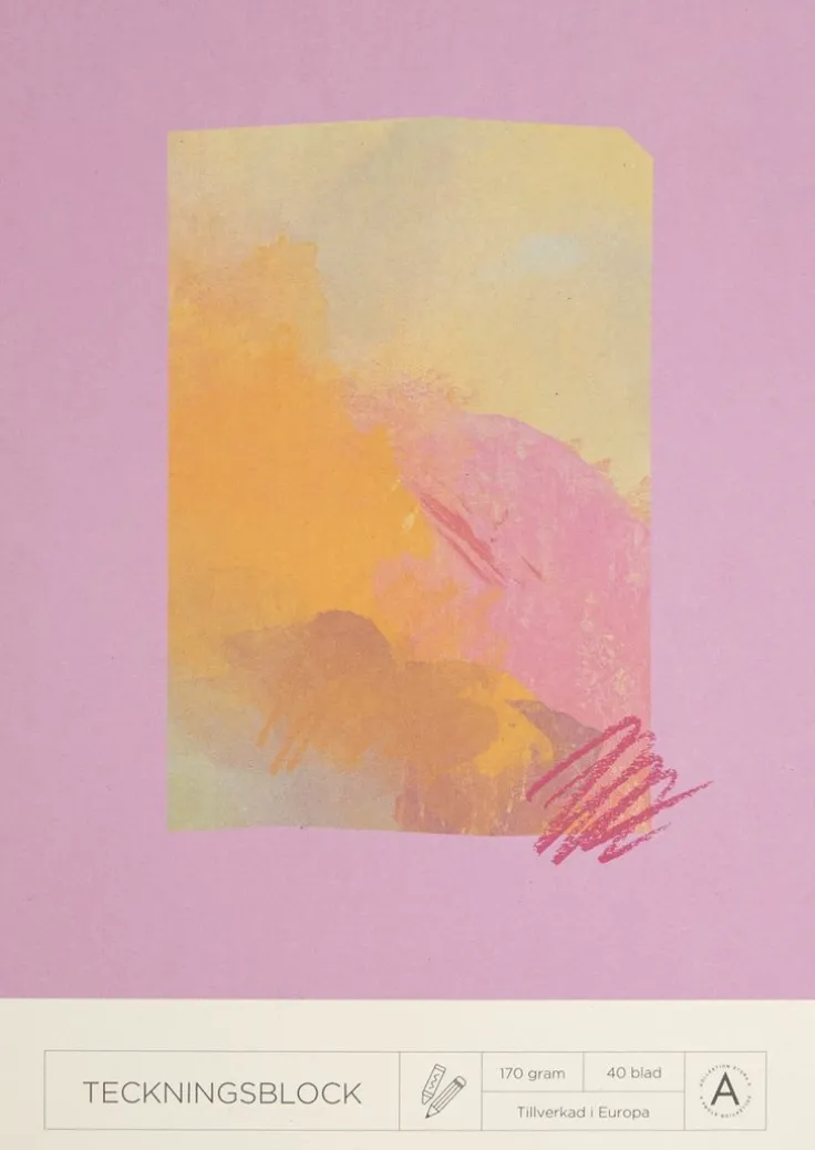 Teckningsblock A4 170g 40 blad