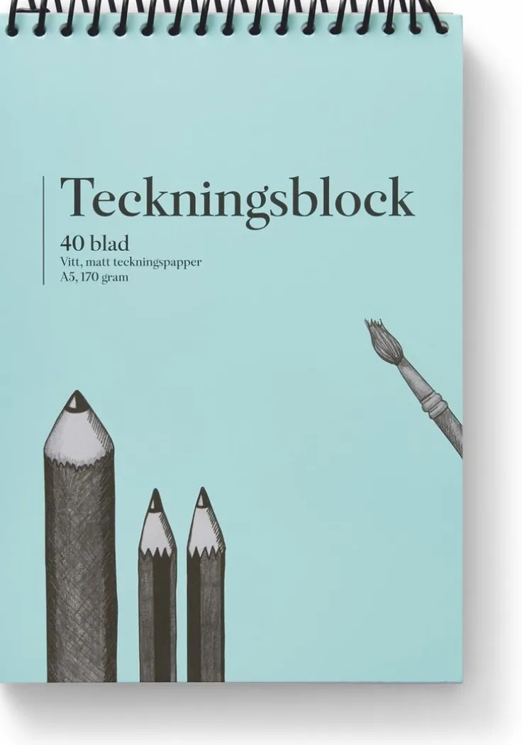 Teckningsblock A5 170g 40 blad