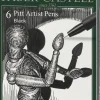 Tuschpenna PITT Artist Pen 6-pack 199 svart