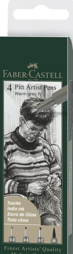 Tuschpenna PITT Artist Pen 4-pack 273 grå