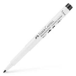 Tvättpenna textil rund spets svart