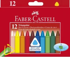 Vaxkrita Faber-Castell trekantig 12 färger