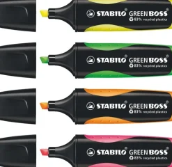 Överstrykningspenna Stabilo Green Boss 4 färger