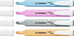 Överstrykningspenna Stabilo Swing Cool pastell 4 färger (Version 3)