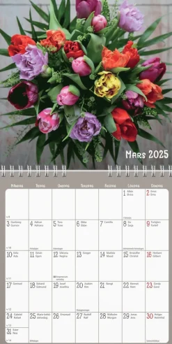 Väggkalender 2025 Blommor