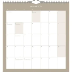 Väggkalender 2026 Clean