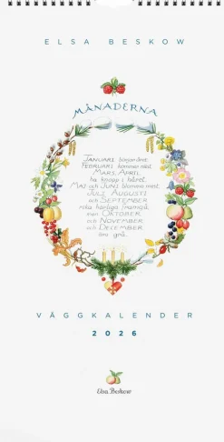 Väggkalender 2026 Elsa Beskow