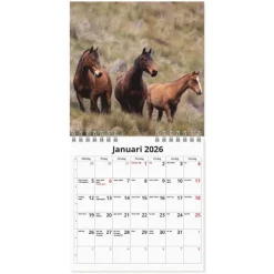 Väggkalender 2026 Hästar Mini