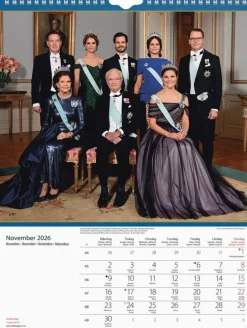 Väggkalender 2026 Kungafamiljen