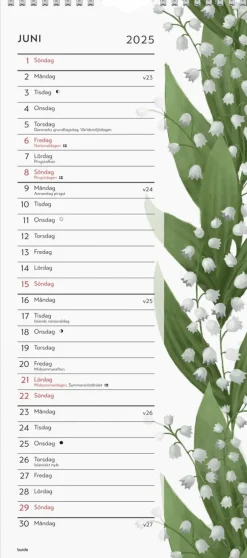 Väggkalender 2025 Lilla Blomsterkalendern