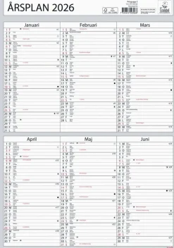 Väggkalender 2026 Årsplan