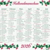 Väggkalender 2026 Stora Hallonalmanackan