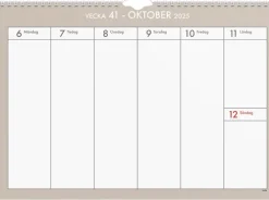Väggkalender 2025-2026 Veckoplan